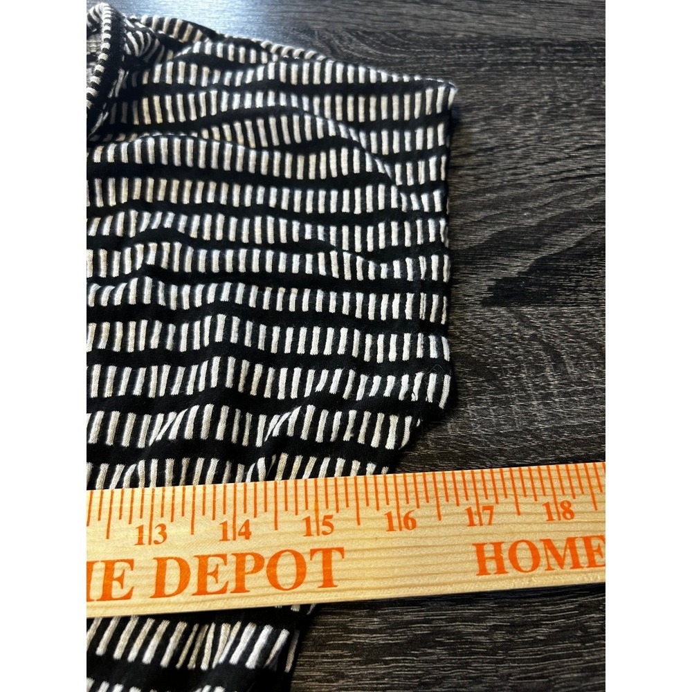 Caution To The Wind Black White Striped V Neck Faux Wrap Dress Womens Small - Picture 4 of 4
